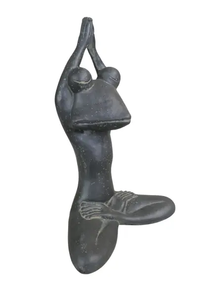 Product image 6 of the product “yoga frog, 40 cm high, antique finish ”